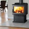 Hamilton Wood Freestanding Fireplace - Living Fire