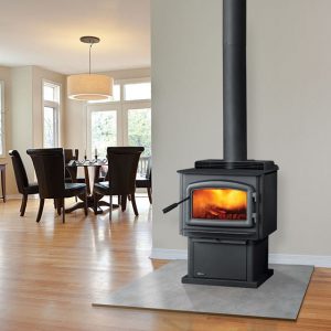 Hamilton Wood Freestanding Fireplace - Living Fire